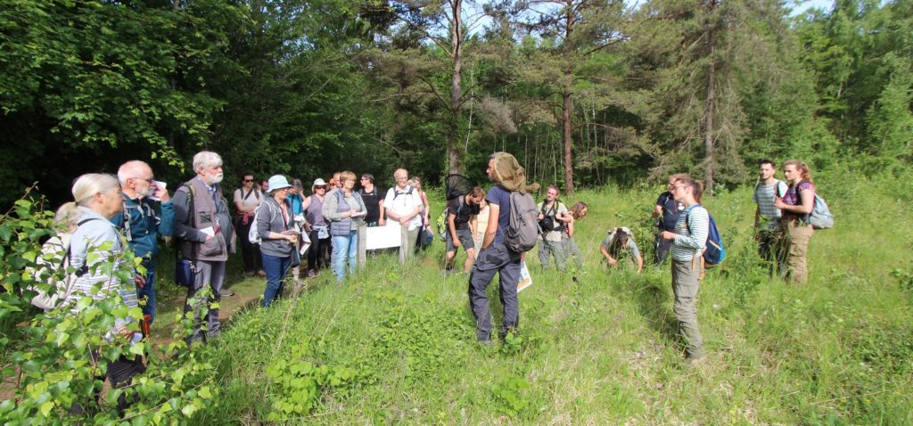 Damien Top (CEN Hauts-de-France) présente le site du Mont César aux participants. (c) R. FRANCOIS